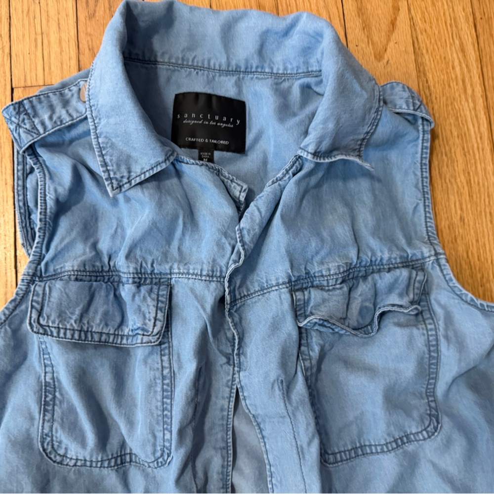 Sanctuary Light Blue Denim Shirt Jacket - Picture 4 of 6